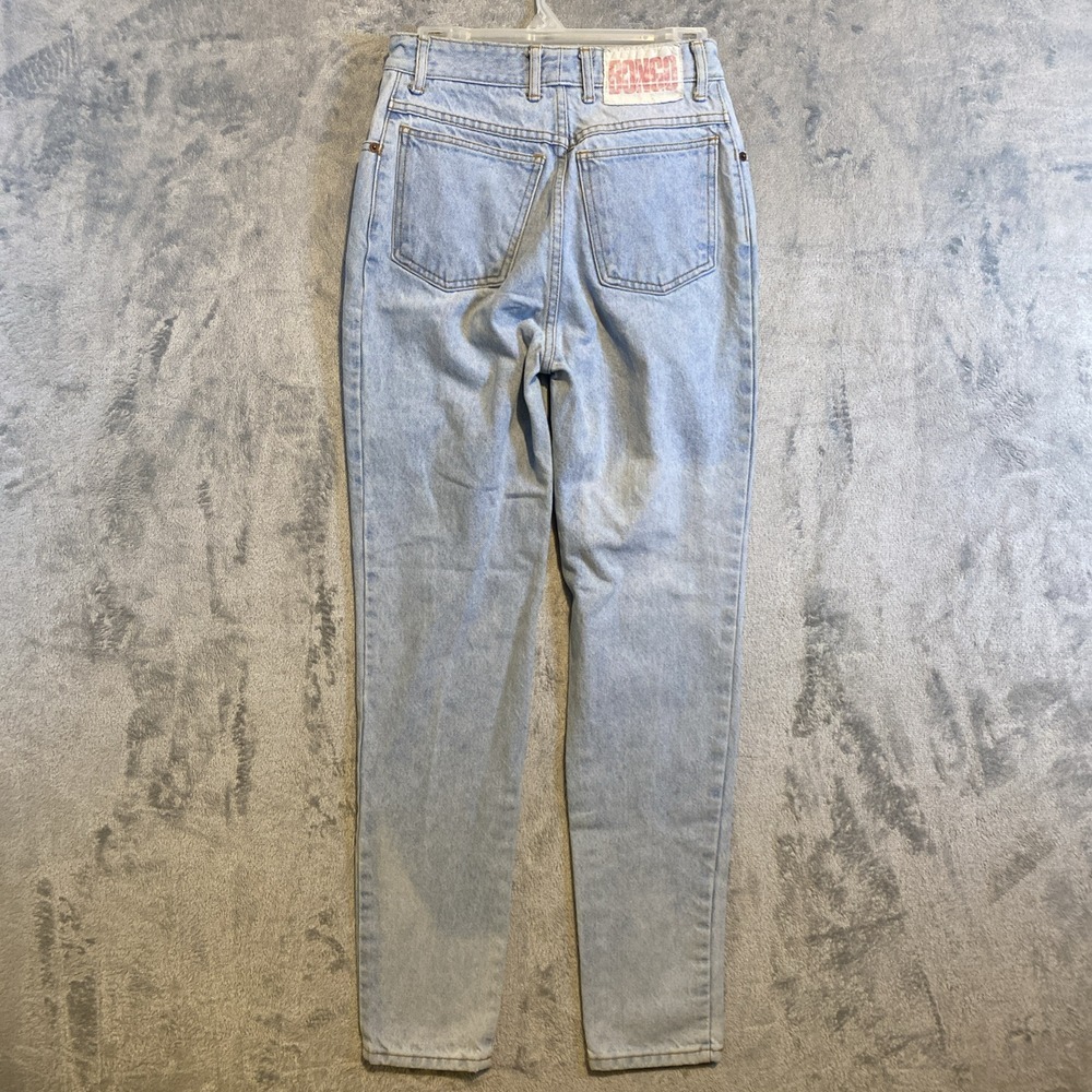 Bongo Jeans Women's Sz 7 Faded High Waist Tapered Cotton VTG USA Grunge Preppy
